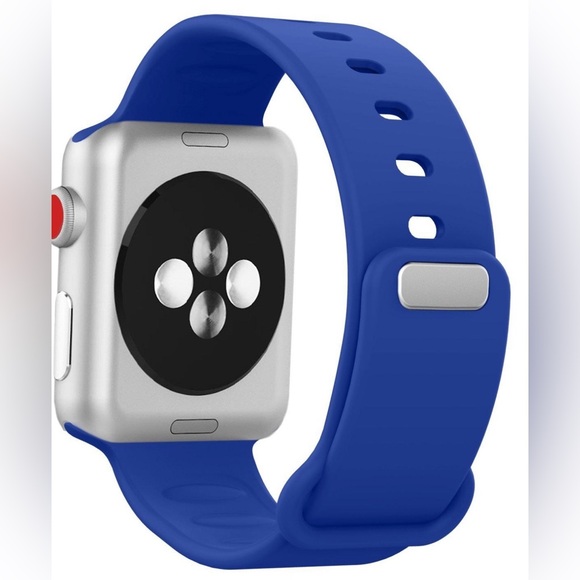 Apple Watch Band by Atrix for 38MM, 40MM, or 41MM Blue Silicone NIB New! - Picture 2 of 4
